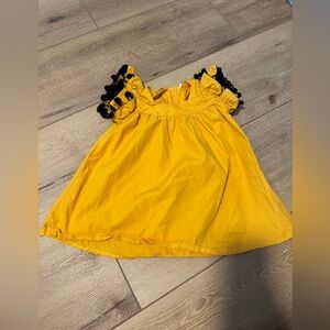 BABY GIRL DRESS - YELLOW & black size 18-24 month (90)
